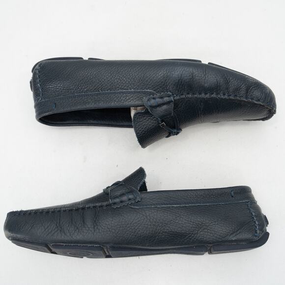 Ted Baker Ottro Blue Pebbled Leather Driver Loafers Shoes Size 10 - Picture 5 of 11